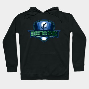 Mountain biking through the woods Hoodie